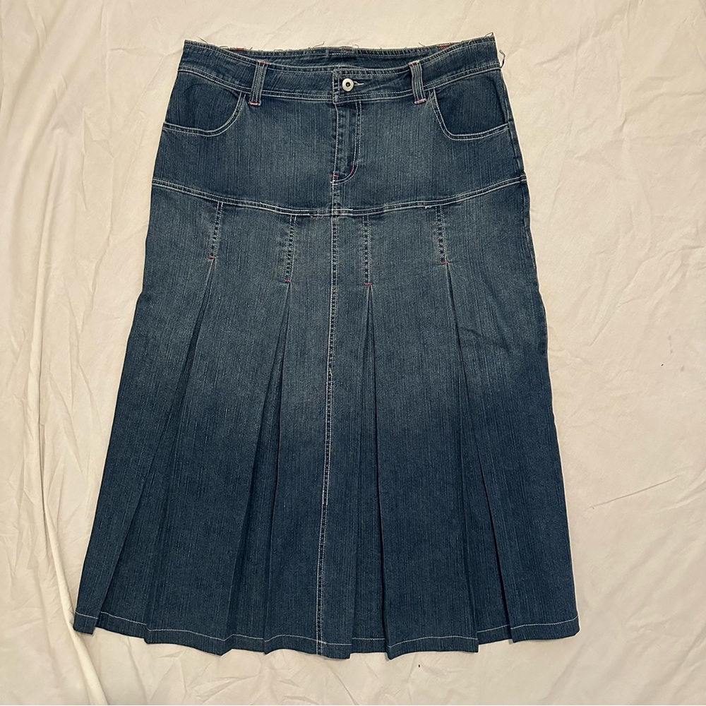 Vintage Denim Maxi Skirt